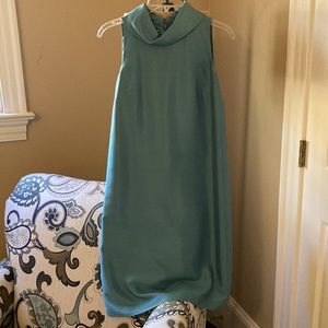 Elegant Teal Linen Dress